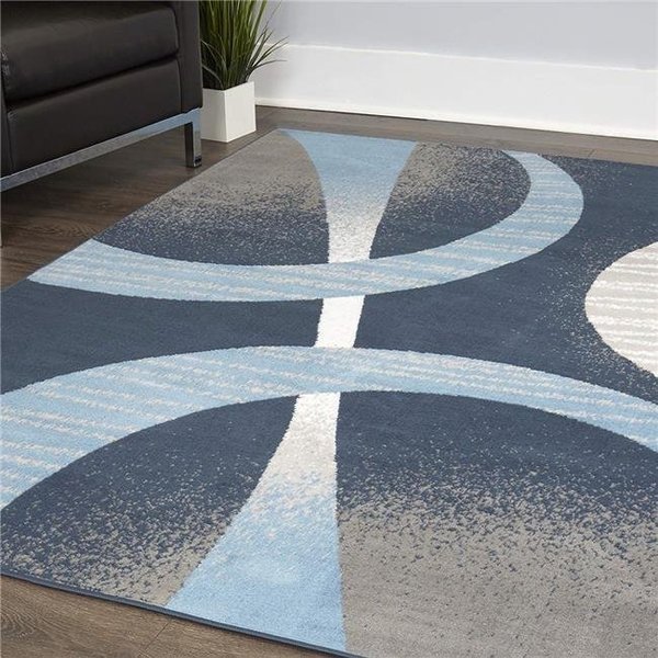 Home Dynamix Home Dynamix 769924532089 7 ft. 8 in. x 10 ft. 7 in. Lyndhurst Melia Area Abstract Rug - Midnight Blue & Gray 769924532089